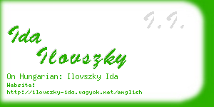 ida ilovszky business card
